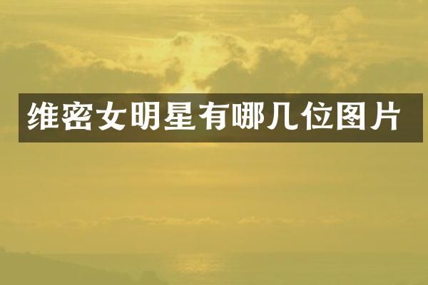 维密女明星有哪几位图片
