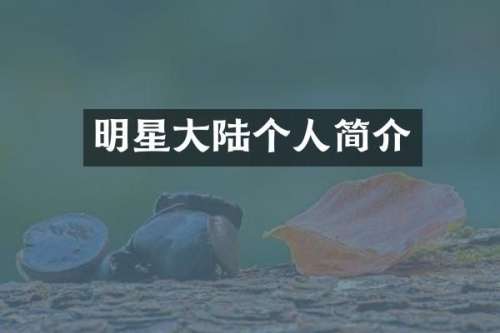 明星大陆个人简介