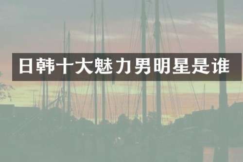 日韩十大魅力男明星是谁
