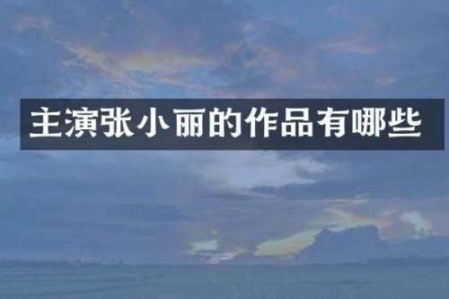 主演张小丽的作品有哪些