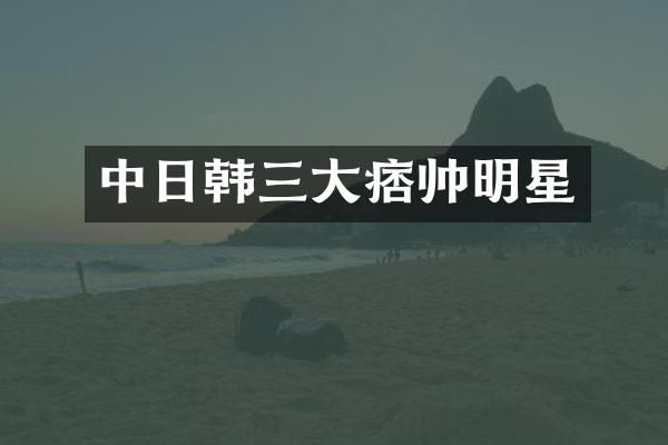 中日韩三大痞帅明星