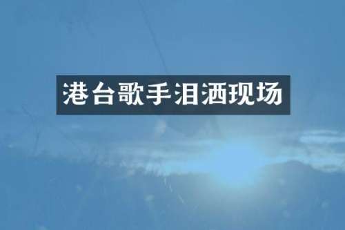 港台歌手泪洒现场