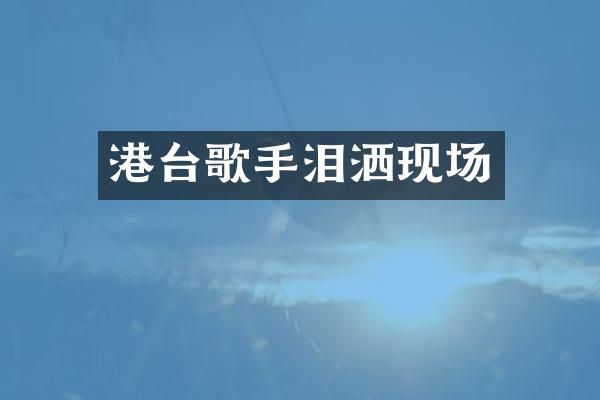 港台歌手泪洒现场