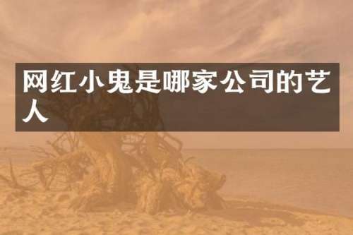 网红小鬼是哪家公司的艺人