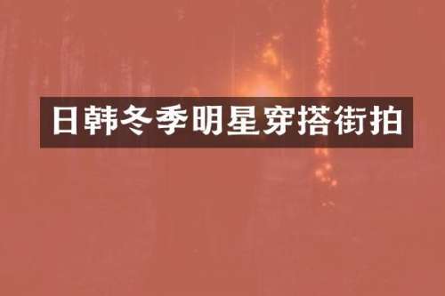 日韩冬季明星穿搭街拍
