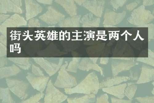 街头英雄的主演是两个人吗
