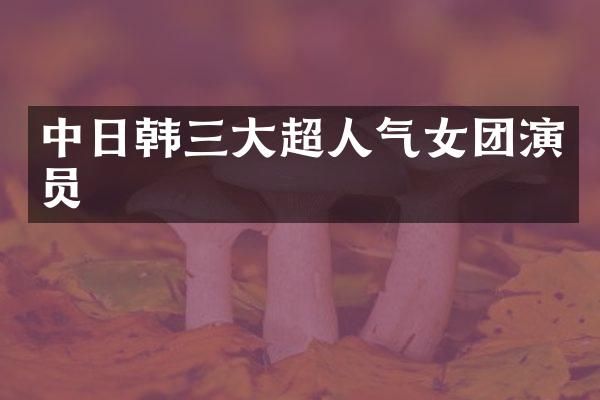 中日韩三大超人气女团演员