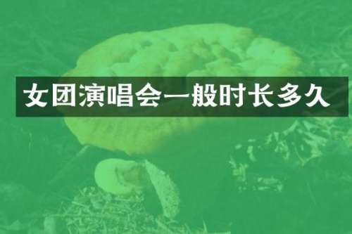 女团演唱会一般时长多久