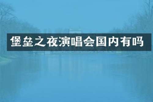 堡垒之夜演唱会国内有吗