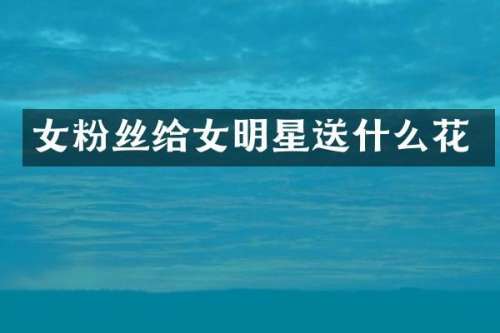 女粉丝给女明星送什么花