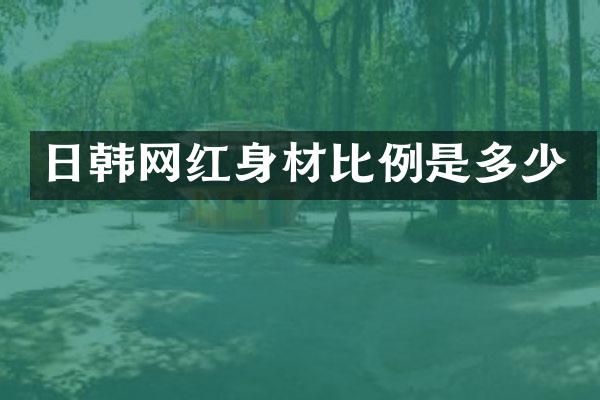 日韩网红身材比例是多少