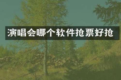 演唱会哪个软件抢票好抢