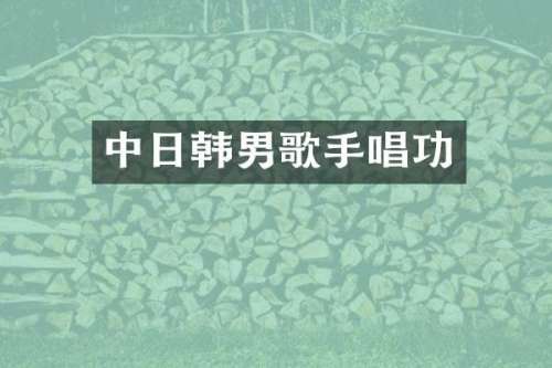 中日韩男歌手唱功