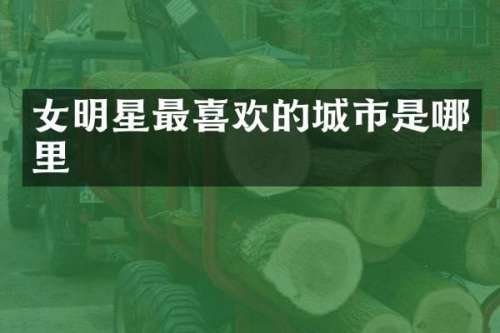 女明星最喜欢的城市是哪里
