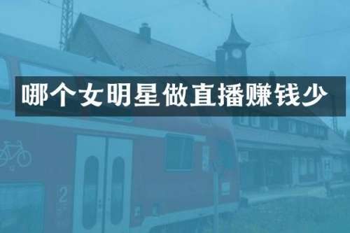 哪个女明星做直播赚钱少