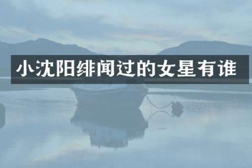 小沈阳绯闻过的女星有谁