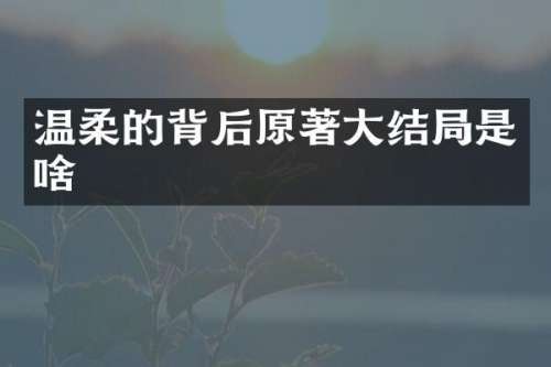 温柔的背后原著大结局是啥