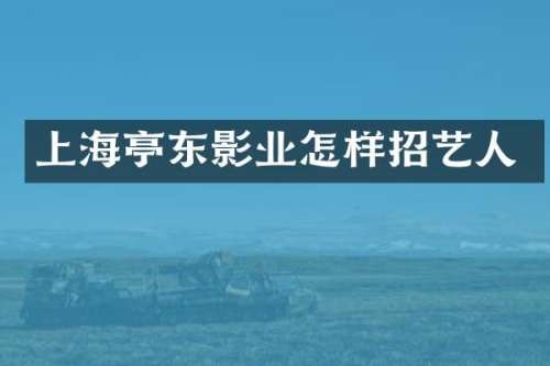 上海亭东影业怎样招艺人
