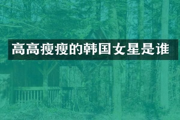 高高瘦瘦的韩国女星是谁