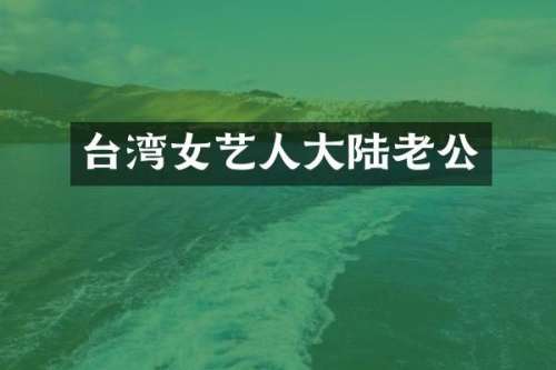 台湾女艺人大陆老公