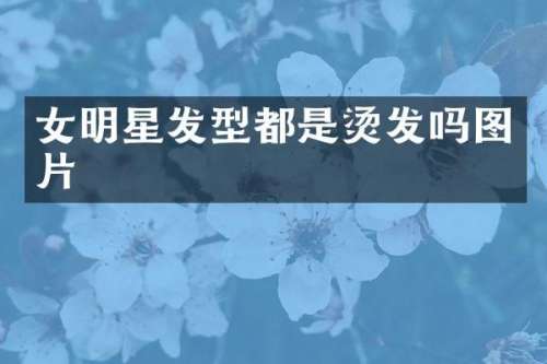 女明星发型都是烫发吗图片