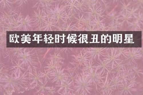 欧美年轻时候很丑的明星