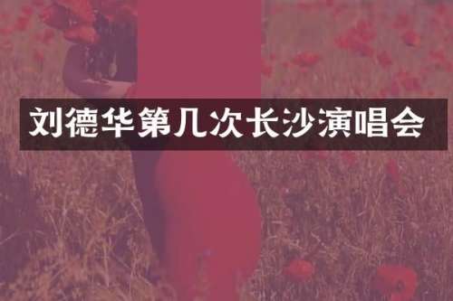 刘德华第几次长沙演唱会