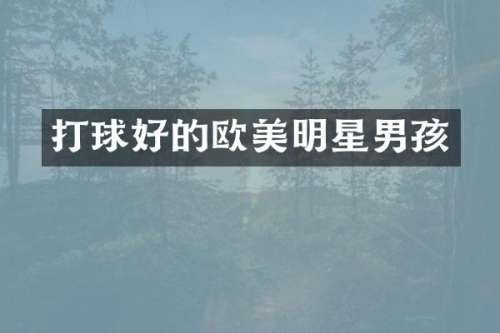打球好的欧美明星男孩