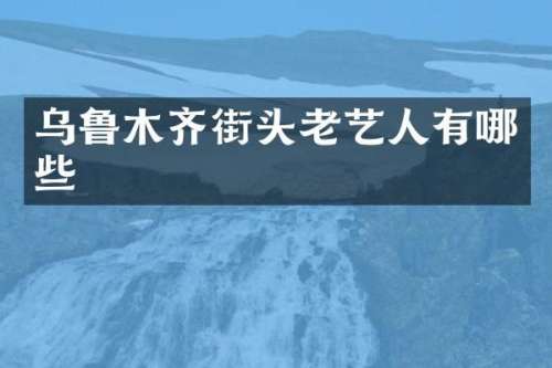 乌鲁木齐街头老艺人有哪些