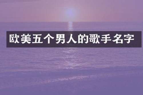 欧美五个男人的歌手名字