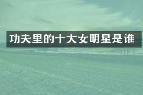 功夫里的十大女明星是谁