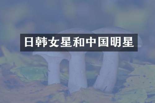 日韩女星和中国明星