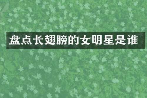 盘点长翅膀的女明星是谁
