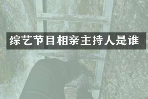 综艺节目相亲主持人是谁