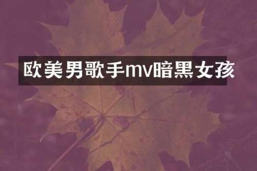 欧美男歌手mv暗黑女孩