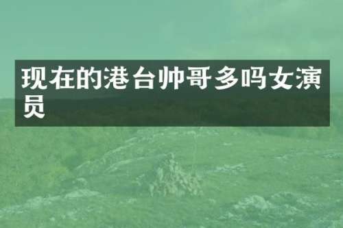 现在的港台帅哥多吗女演员