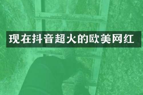 现在抖音超火的欧美网红