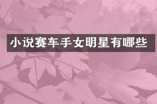 小说赛车手女明星有哪些