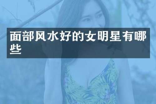 面部风水好的女明星有哪些