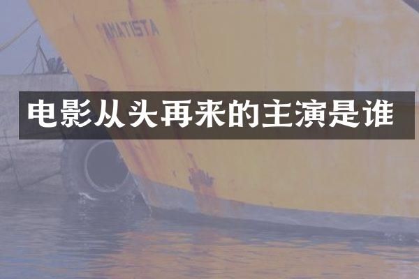 电影从头再来的主演是谁