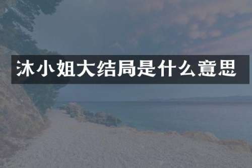 沐大结局是什么意思