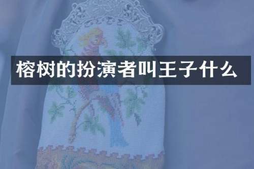 榕树的扮演者叫王子什么