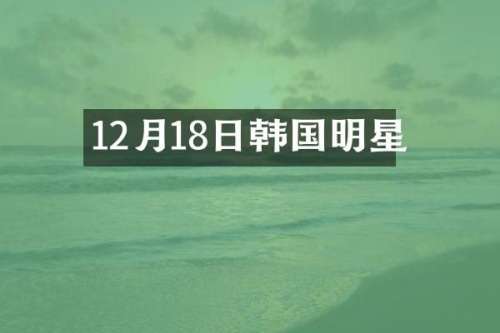 12月18日韩国明星