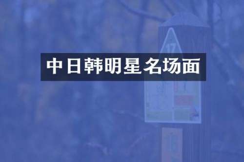 中日韩明星名场面