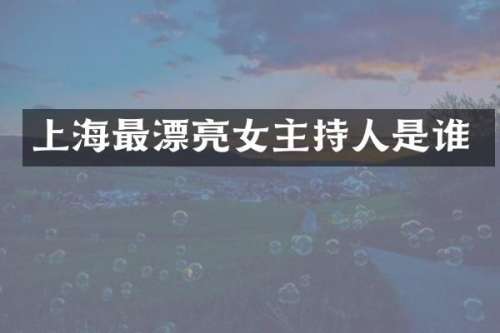上海最漂亮女主持人是谁