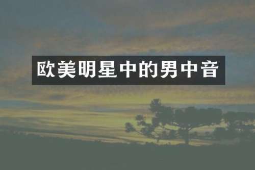 欧美明星中的男中音