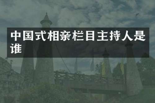 中国式相亲栏目主持人是谁