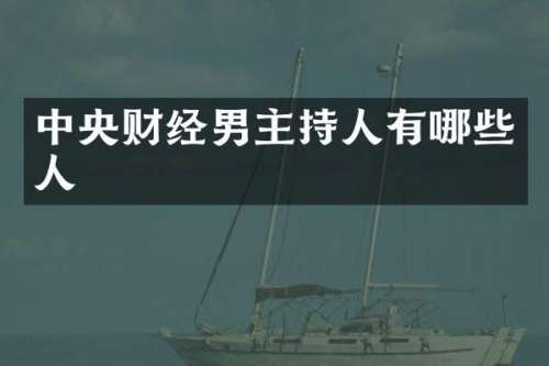 中央财经男主持人有哪些人
