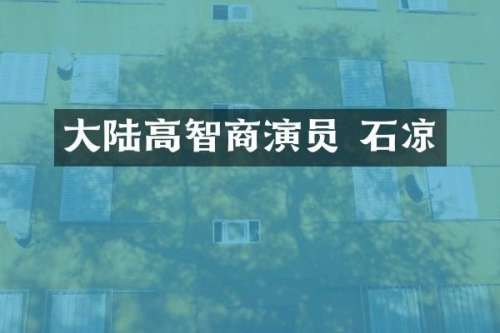 大陆高智商演员 石凉