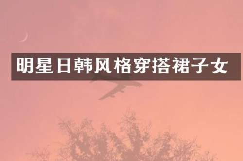 明星日韩风格穿搭裙子女